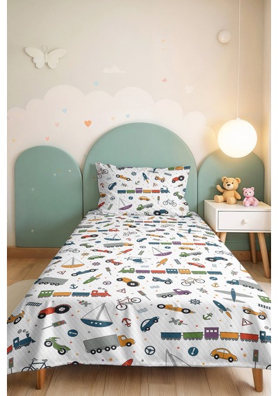 Evimde Bambaşka Araba Ve Taşıtlar Desenli Erkek Çocuk Pike Takımı - Renkli Bebek Odası Yatak Örtüsü - 160x220 CM Evimde Bambaşka Araba Ve Taşıtlar Desenli Erkek Çocuk Pike Takımı - Renkli Bebek Odası Yatak Örtüsü - 160x220 CM