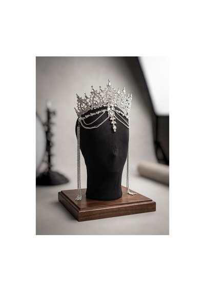 Diamond Veil Crown Alınlıklı Gelin,kına,nişan,söz,after,bride,party Taç Gümüş - 885835840 Gümüş