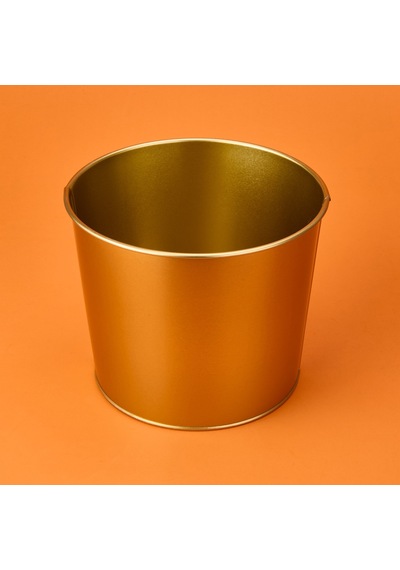 Paslanmaz Saksı - Gold - 22x18 Cm