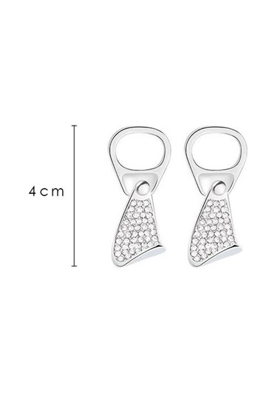 Rhinestone Pull Küpeler Kadın Partileri Ve Tatilleri İçin Çinko Alaşım Pırıl Pilding Mücevherleri Çok Renkli