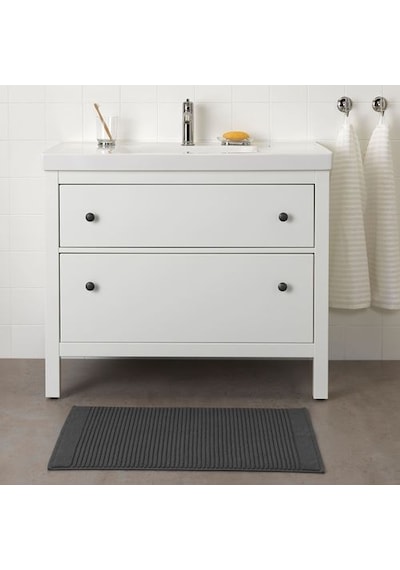 Banyo Paspası Pamuk, 50x80 cm Koyu Gri Renk Koyu Gri
