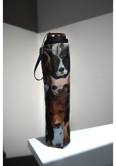 Bosile Köpek Desenli 8 Telli Manuel Rüzgara Dayanıklı Şemsiye Dekoratif Hediyelik