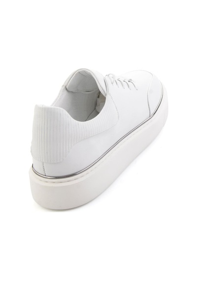 Bambi Beyaz Hakiki Deri Erkek Sneaker E01585127543