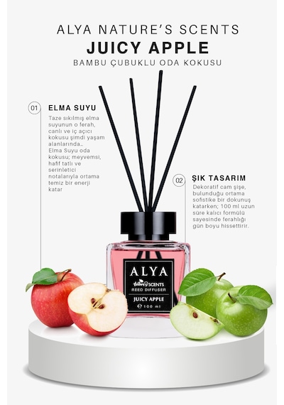 Nature's Scents Juicy Apple Bambu Çubuklu Oda Kokusu- Elma Kokusu
