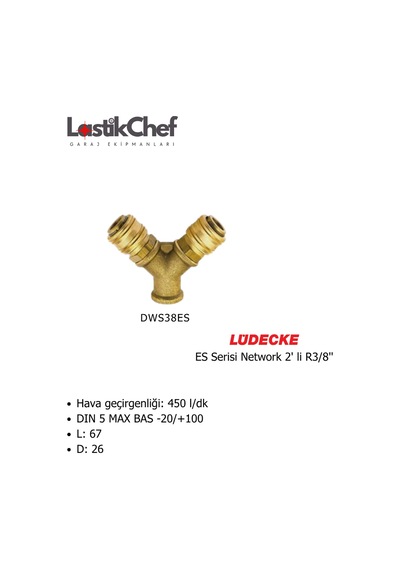 Lüdecke Dws38es Es Serisi Network 2' Li R3/8"