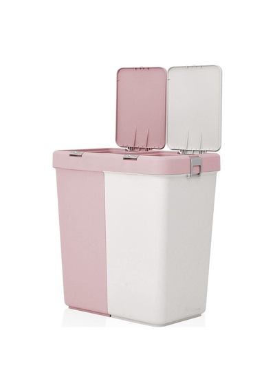 Duo Laundry Çamaşır Sepeti - Pembe - 80 Lt Pembe / Beyaz Pembe / Beyaz