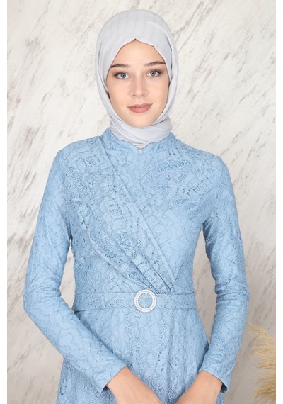 İbrahim Burak Etiler Collection Ahunisa Tanem Abiye Bebe Mavi 6525