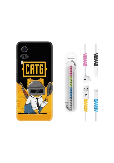 Vivo Y51 Kılıf Kablo Koruyuculu Cat G 1677