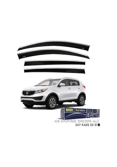 Niken Kia Sportage 2010-2015 Kromlu Cam Rüzgarlığı 4'lü - Ekolmaks
