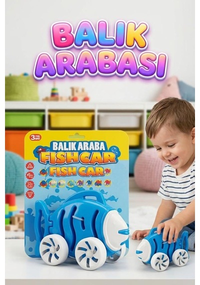 Montessori Balık Araba - Bpa Free & Non-toxic Abs Plastik Eğitici Oyuncak Balık Araba