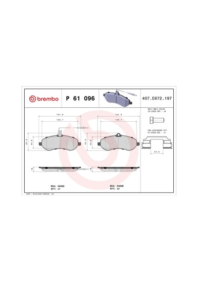 Fıat Scudo Jumpy Iı Expert 1.6/2.0 2007-2016 Fren Balatası Ön Brembo