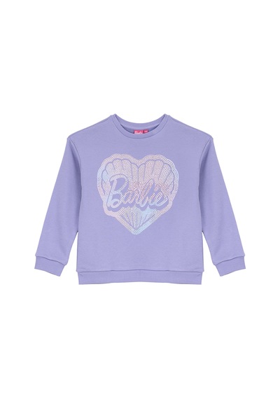 Barbie Lila Kız Çocuk Baskılı Relaxed Sweatshirt Brb6wg-swt6610