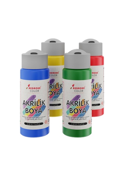 Ana Renkler Akrilik Boya 4&apos Lü Set 4x60ml