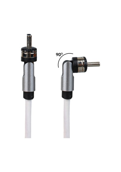 Ayt Powermaster Pm-25904 Beyaz 3in1 Type C- Lightning Micro Usb Manyetik Uç Taşınabilir Şarj Data Kablosu