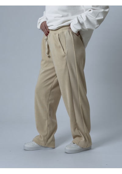 Cocopelli Oversize Bej Kadın Baggy Eşofman Coc2530