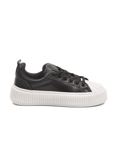 Siyah Beyaz Bağcıklı Unisex Spor Ayakkabı Grov 410 G Siyah - Beyaz