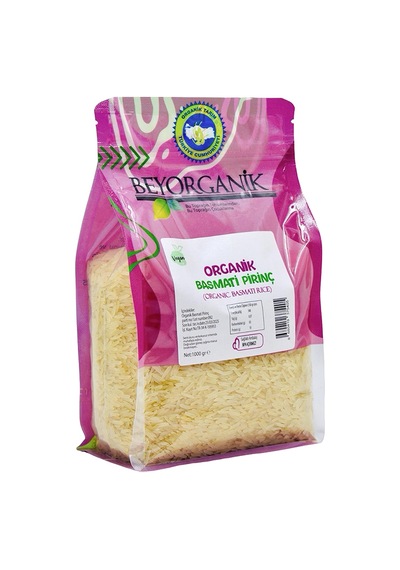 Bey Organik Basmati Pirinç 1000 G Pestisit Ve Aflatoksin Analizli