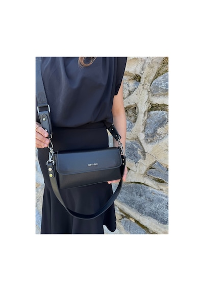 Just Polo Kadın Yeni Sezon Çapraz Askılı Günlük & Özel Günlere Uygun Şık El Ve Omuz Çantası Ebat: 28 X 13 Cm Siyah 17609241