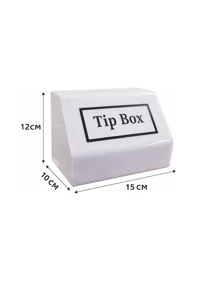 Tipbox - Bahşiş Kutusu Opak Beyaz - 15x10xh12cm