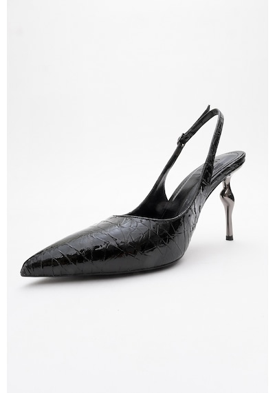 Luvishoes Luvi Shoes Chica Siyah Desenli Arkası Açık Sivri Burun Kadın Topuklu Ayakkabı Siyah Yılan Siyah Luvishoes Luvi Shoes Chica Siyah Desenli Arkası Açık Sivri Burun Kadın Topuklu Ayakkabı Siyah Yılan Siyah