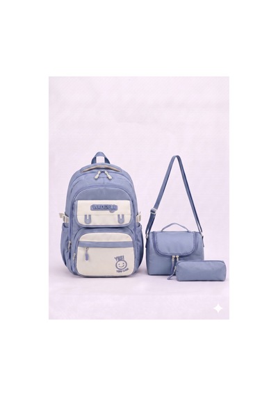 Waddell Lisansli Twill Kumas Logo Kapakli Mavi Okul Sirt Cantasi Termal Beslenme Cantasi Ve Kale
