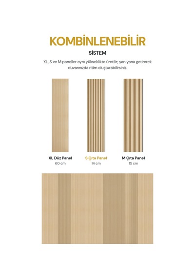 Vilo Mpc S Çıta Duvar Paneli Harmony Wood 265cm Yapıştırmalı Montaj - Neme Ve Darbeye Dayanıklı