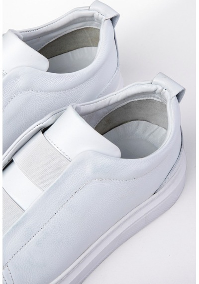 Ducavelli Espo Erkek Hakiki Deri Sneaker, Lastikli Sneaker, Hakiki Deri Sneaker, Erkek Sneaker Beyaz