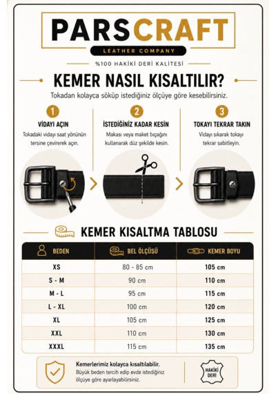 Parscraft Hakiki Süet Deri Erkek Kemer Koyu Bej 4 Cm