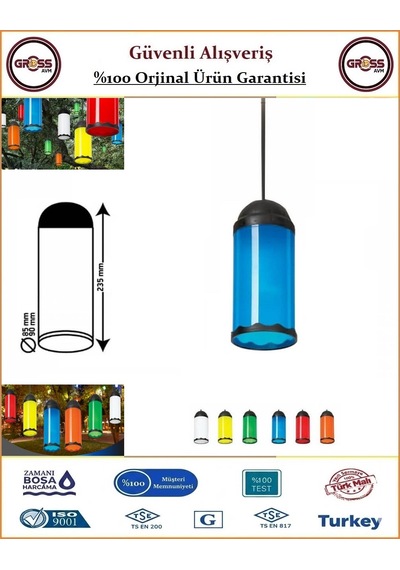 Zerpa Ağaç Feneri - Plastik - Su Geçirmez - Mavi