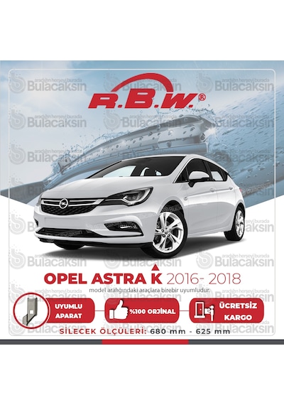 Opel Astra K Muz Silecek Takımı (2016-2018) RBW Opel Astra K Muz Silecek Takımı (2016-2018) RBW