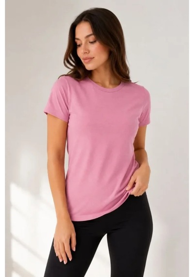 Butik İstanbul Basic Tişört Bisiklet Yaka Kısa Kol Günlük Yazlık Slim Fit T-shirt - Pembe Butik İstanbul Basic Tişört Bisiklet Yaka Kısa Kol Günlük Yazlık Slim Fit T-shirt - Pembe