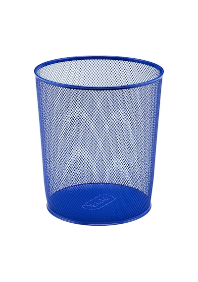 854 10 Lt Metal Tam Perforeli Lacivert Çöp Kovası 10l Siyah