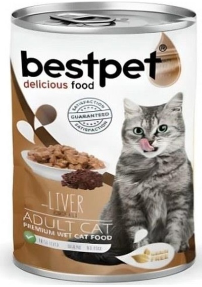 Bestpet Parça Etli ve Ciğerli Yetişkin Kedi Konservesi 400 G