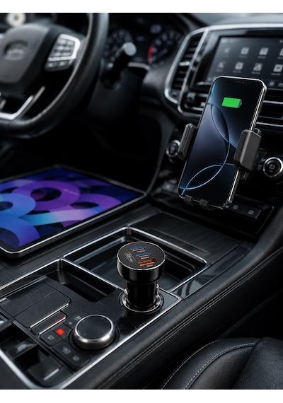 3 Portlu Araç İçi Şarj Adaptörü Çift Pd Type-c Ve Qc3.0 Usb Çıkışlı 1 Adet