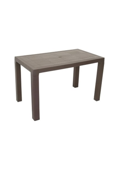 Buyukarısoy Mandella Elit 70X120 Rattan Efektli Masa Bahçe Balkon Masası Kahverengi