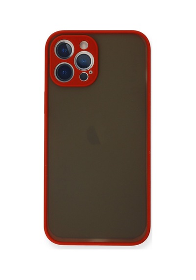 Apple Uyumlu - iPhone 12 Pro Max Kılıf Montreal Silikon Kapak - Kırmızı