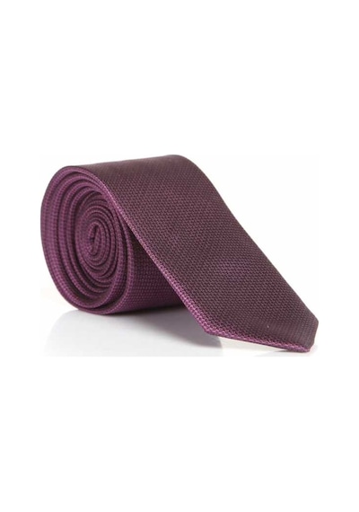 Gaffy Mürdüm Slim Fit Düz Renk Dokuma Kravat / DDK-13 Mürdüm