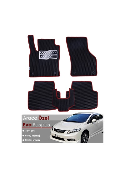 Honda Civic Fb7 Sedan 2012-2015 Uyumlu Eva Paspas Tam Set Araca Özel Tasarım,su Geçirmez 806