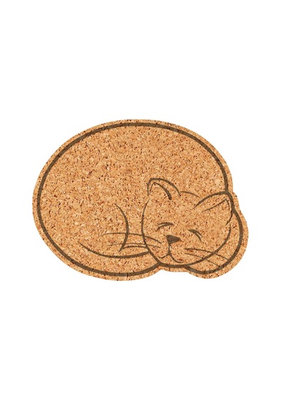 Uyuyan Kedi Mantar Duvar Panosu Arkası Yapışkanlı 42 Cm X 56 Cm Genel
