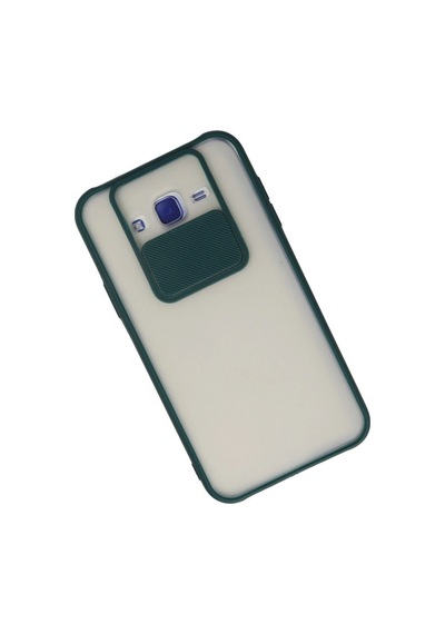 Samsung Galaxy Uyumlu - J7 Kılıf Palm Buzlu Kamera Sürgülü Silikon - Yeşil Çok Renkli