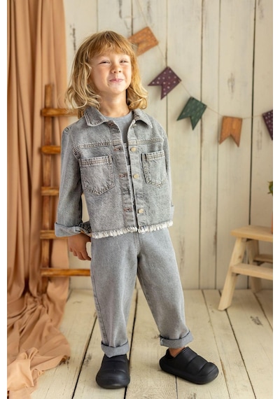 Oliven The Kid Oliventhekid Unisex Kot Ceket Gri Gri