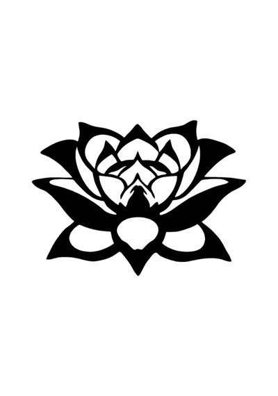 Lotus Çiçeği Sticker Oto Motor Laptop Duvar Folyo Sticker 15x10 Cm