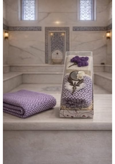 El Yapımı Keçe Sabun Tasarımlı Doğal Sabun Dekoratif & Kese Özellikli Romantik Hediyelik Felt Soap Mor 4 Renk