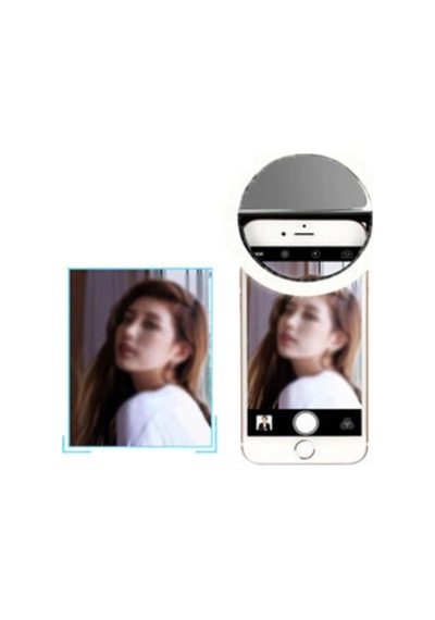 Youtuber Led Selfie Led Işıklı Telefon Tutucu Makyaj Işığı Ring Light Usb Girişli Beyaz