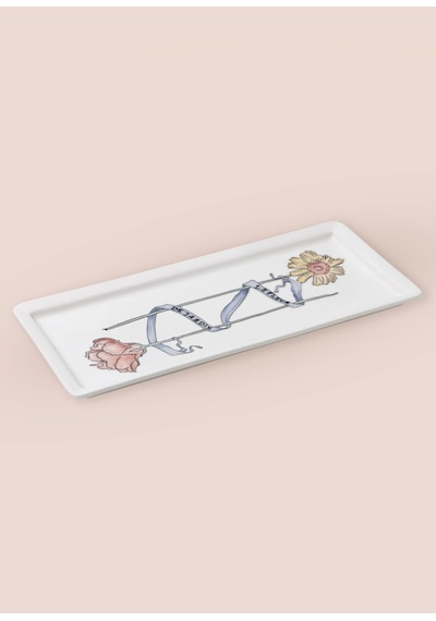 The Mia Luv Dikdörtgen Servis 35x16 Cm Çok Renkli