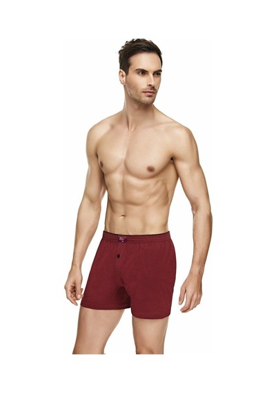 Lukitus Elit 1101 Pamuklu Havlu Bel Erkek Boxer Bordo 3 Adet