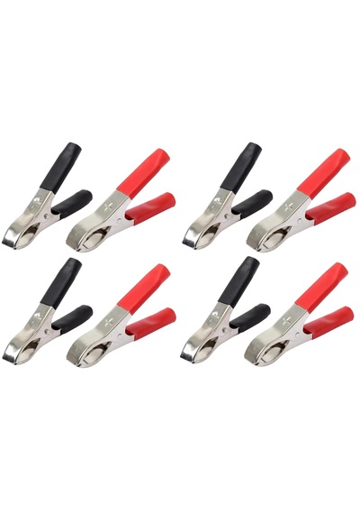 5cm Krokodil Akü Maşa Küçük Boy Kırmızı+ Siyah- 4lü Takım Set