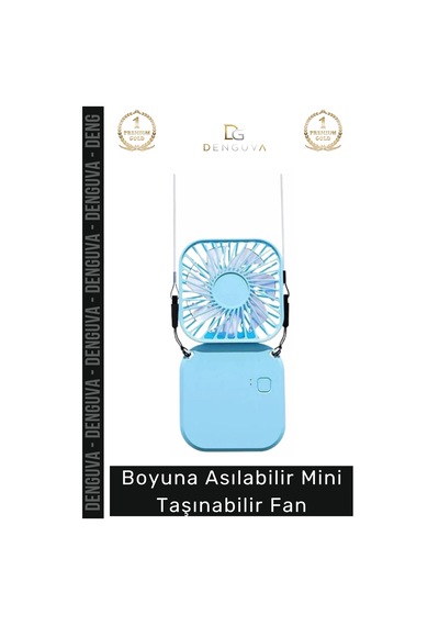 Vantilatör Boyuna Asılabilir Usb Şarjlı Sessiz Ergonomik Hands Free Hafif Modern Mini Taşınabilir E