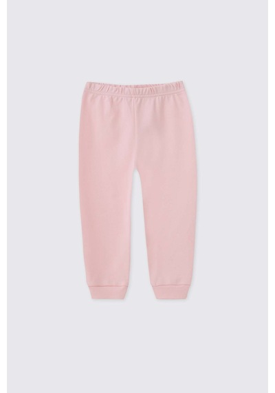 Panço Liberty Kumaş Yenidoğan Patikli Pembe Pantolon