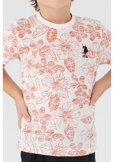 U.s. Polo Assn. 1358 Garson Flowered Erkek Çocuk Kısa Kol Pijama Takım 001